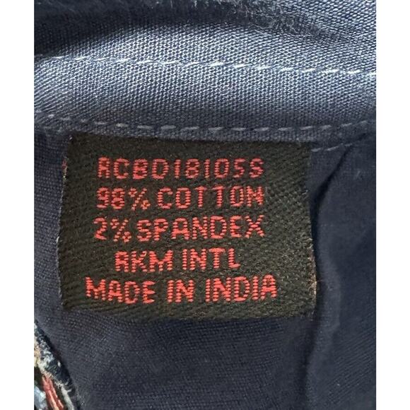 Rafter C Pro Flex 45 Performance Mens LS Blue Geo Print Button Up Shirt - Size M - Picture 5 of 6